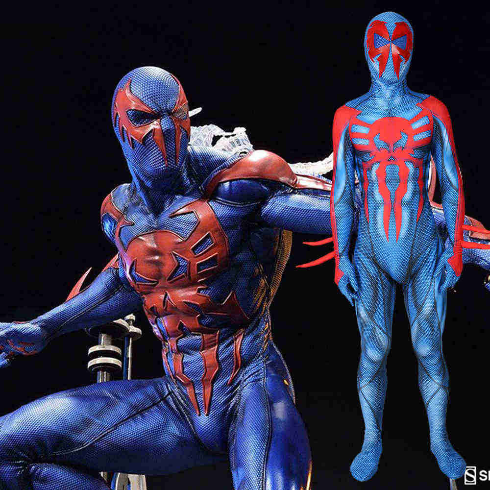 Takerlama Scarlet Spider Kaine Parker Cosplay Costume Hooded Spiderman  Halloween Suit