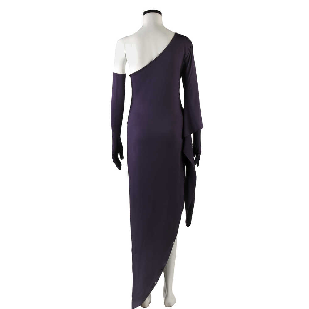 Adult The Witches Grand High Witch Anne Hathaway Purple Long Dress With Snake Replica Halloween Cosplay Costume-Takerlama