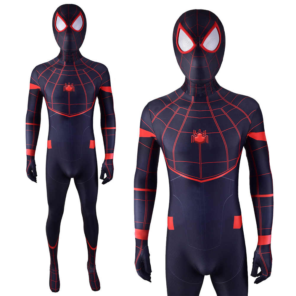 Spider-Man Homecoming Miles Morales Zentai Suit Adults Kids Superhero Cosplay Costume Jumpsuit Gift-Takerlama