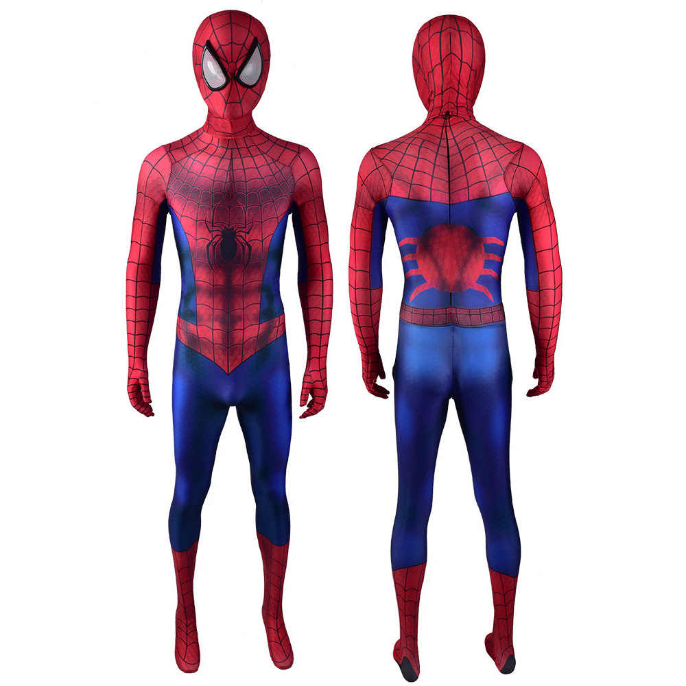 The Amazing Spider-Man 2 Suit Mask Kids Adults Peter Parker Costume 3D Print Spandex Superhero Outfits-Takerlama