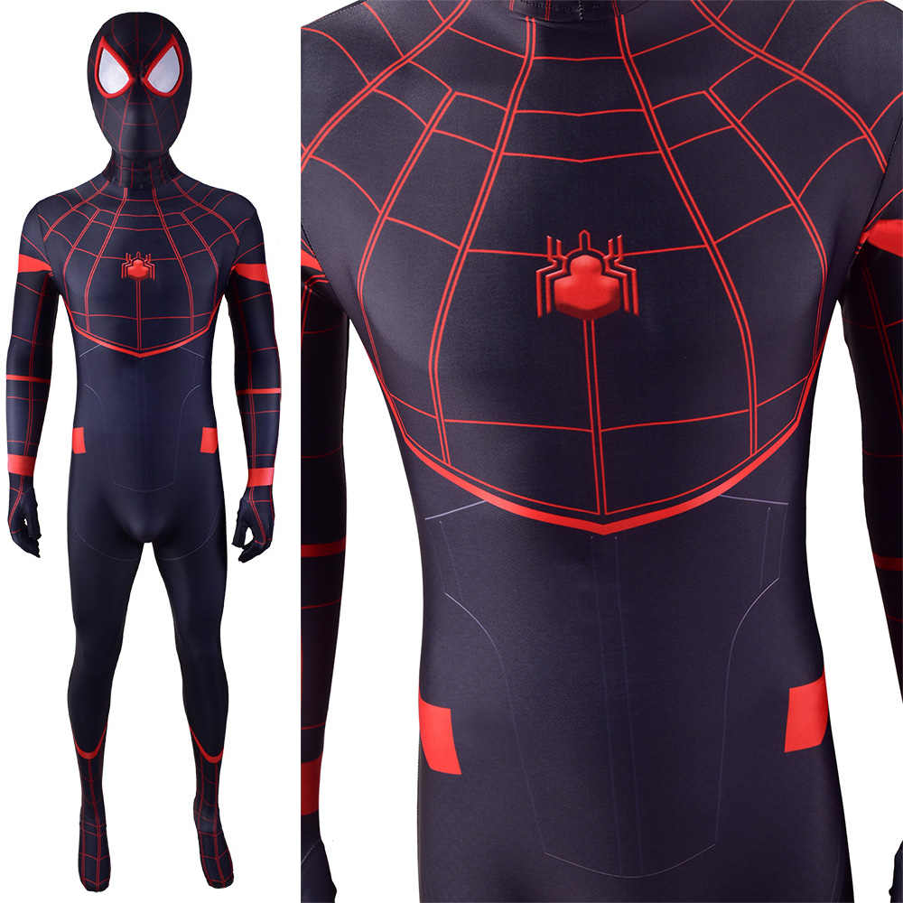 Spider-Man Homecoming Miles Morales Zentai Suit Adults Kids Superhero ...