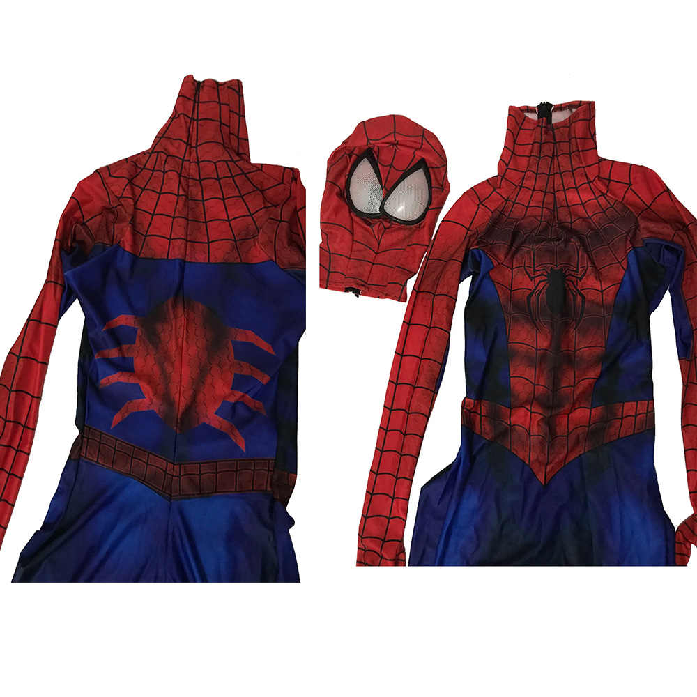 The Amazing Spider-Man 2 Suit Mask Kids Adults Peter Parker Costume 3D Print Spandex Superhero Outfits-Takerlama