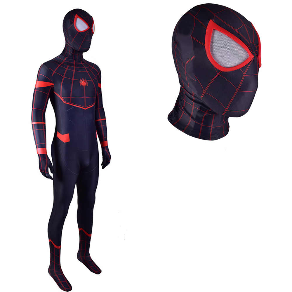 Spider-Man Homecoming Miles Morales Zentai Suit Adults Kids Superhero Cosplay Costume Jumpsuit Gift-Takerlama