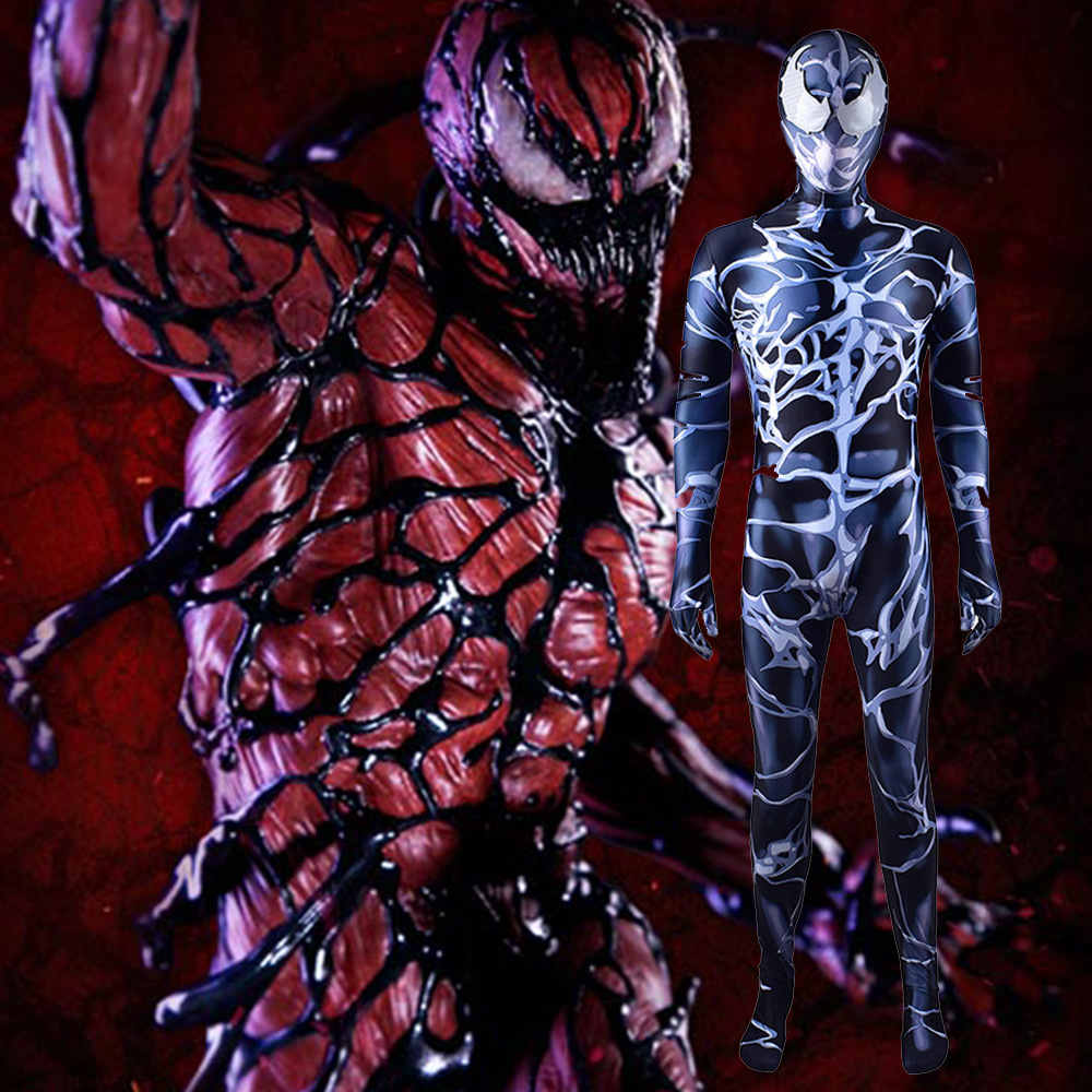 2021 Venom Carnage Jumpsuit Cletus Kasady Cosplay Costume Adult & Kids Halloween 