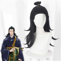 Anime Jujutsu Kaisen Getou Suguru Costume Wig Black Straight Hair