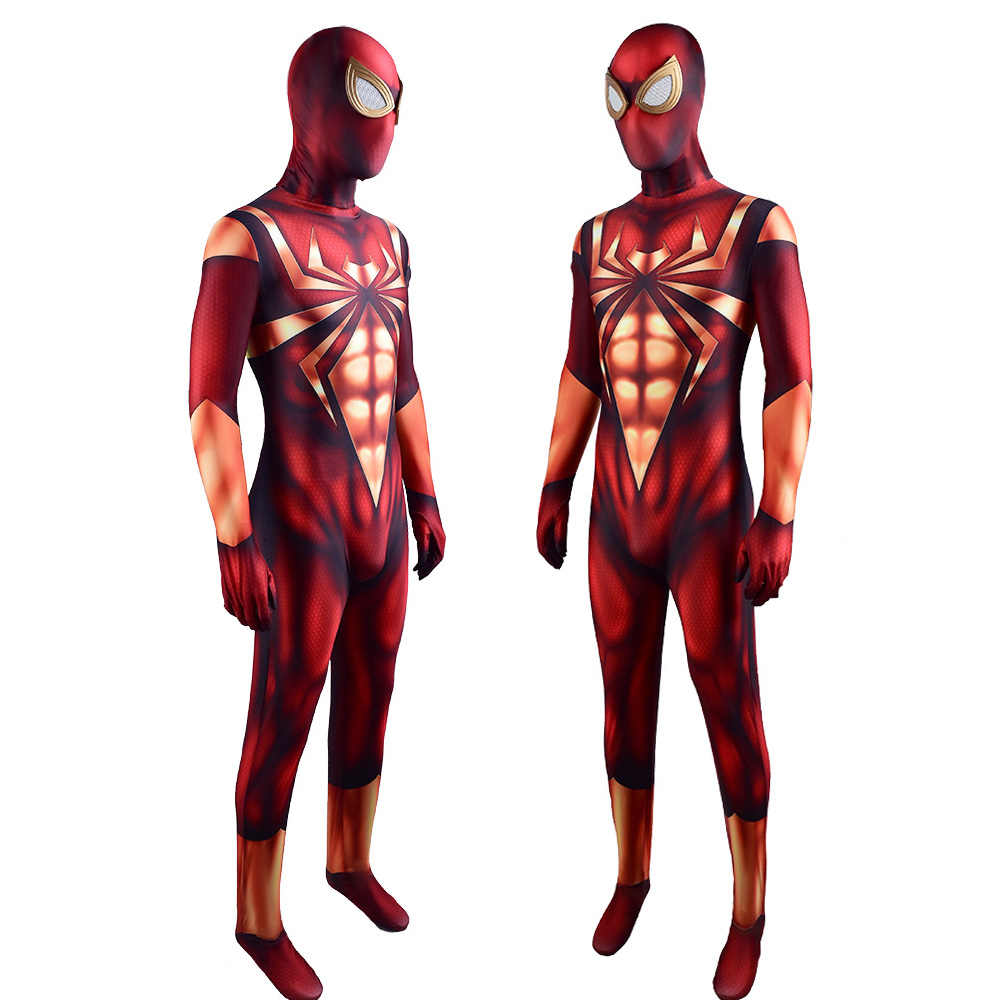 Iron Spider Suit Superhero Adult Superhero Spiderman Cosplay Costume Mask Avengers:Infinity War-Takerlama​​​​​