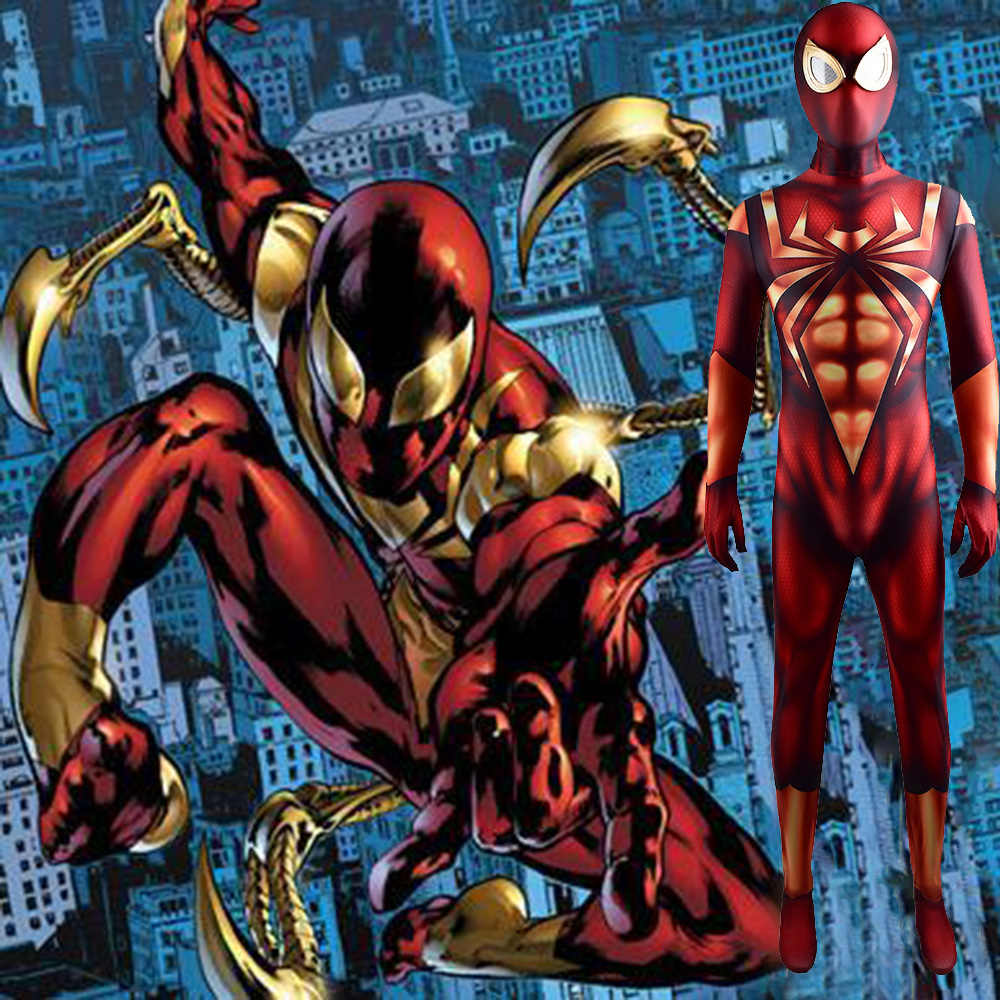 Iron Spider Suit Superhero Adult Superhero Spiderman Cosplay Costume Mask Avengers: Infinity War-Takerlama