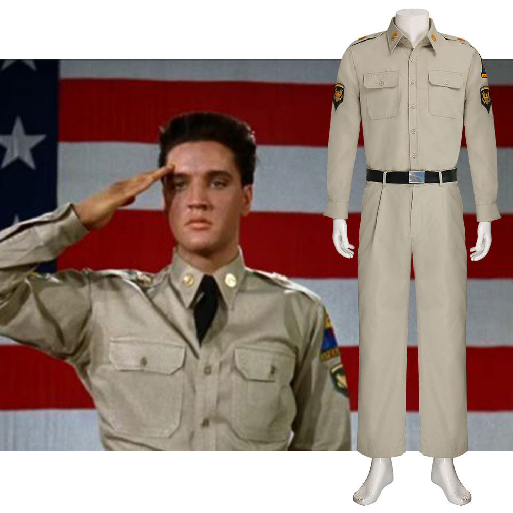 Blue Hawaii Chad Gates Army Uniform Cosplay Costume