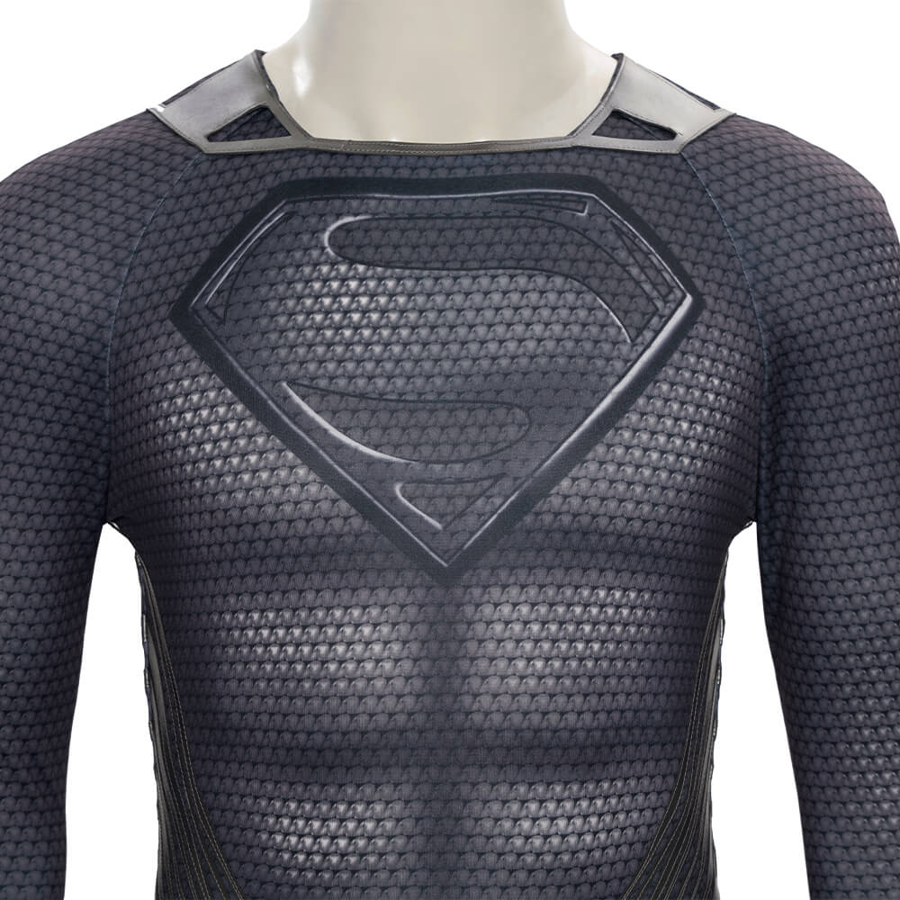 Man of Steel 2 Superman Black Suit Cosplay Costume