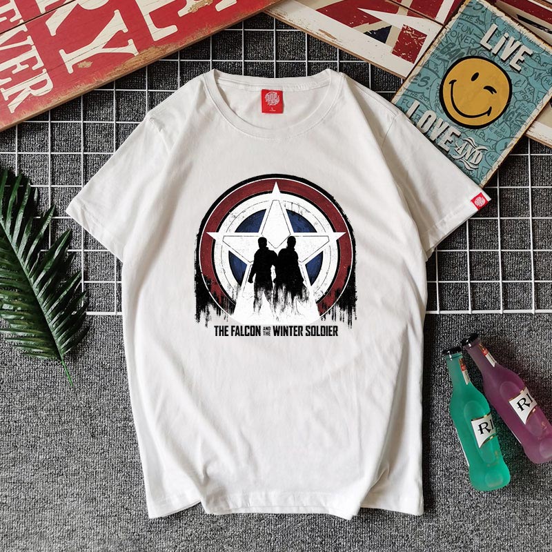The Falcon and the Winter Soldier Cotton T-Shirt Cosplay Costume 