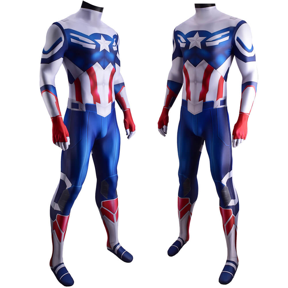 The Falcon and the Winter Soldier Sam Wilson Captain America Cosplay Costume Adult Kids