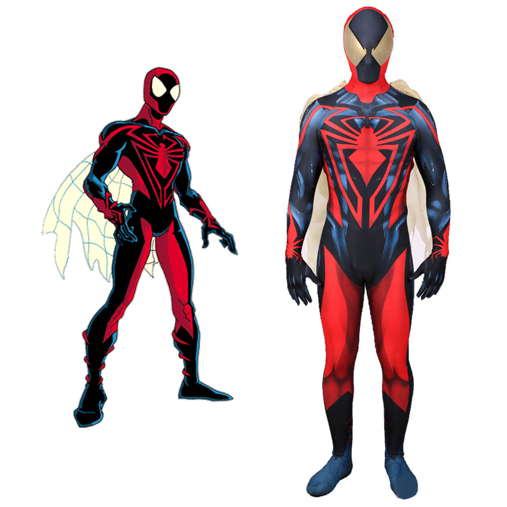 Spiderman Unlimited Peter Parker Cosplay Costume Kids Adults With  Cape-Takerlama
