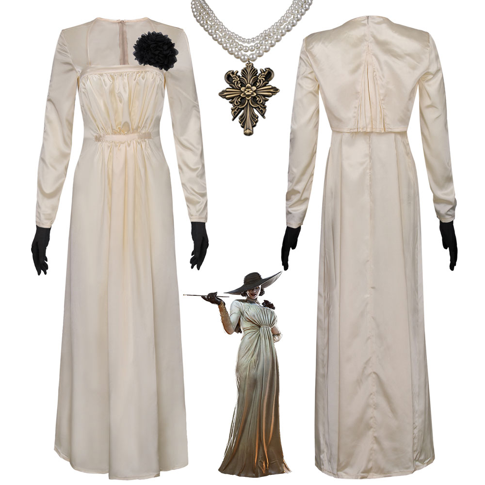 Resident Evil 8 Village Lady Dimitrescu Alcina Dimitrescu Cosplay Costume 7754