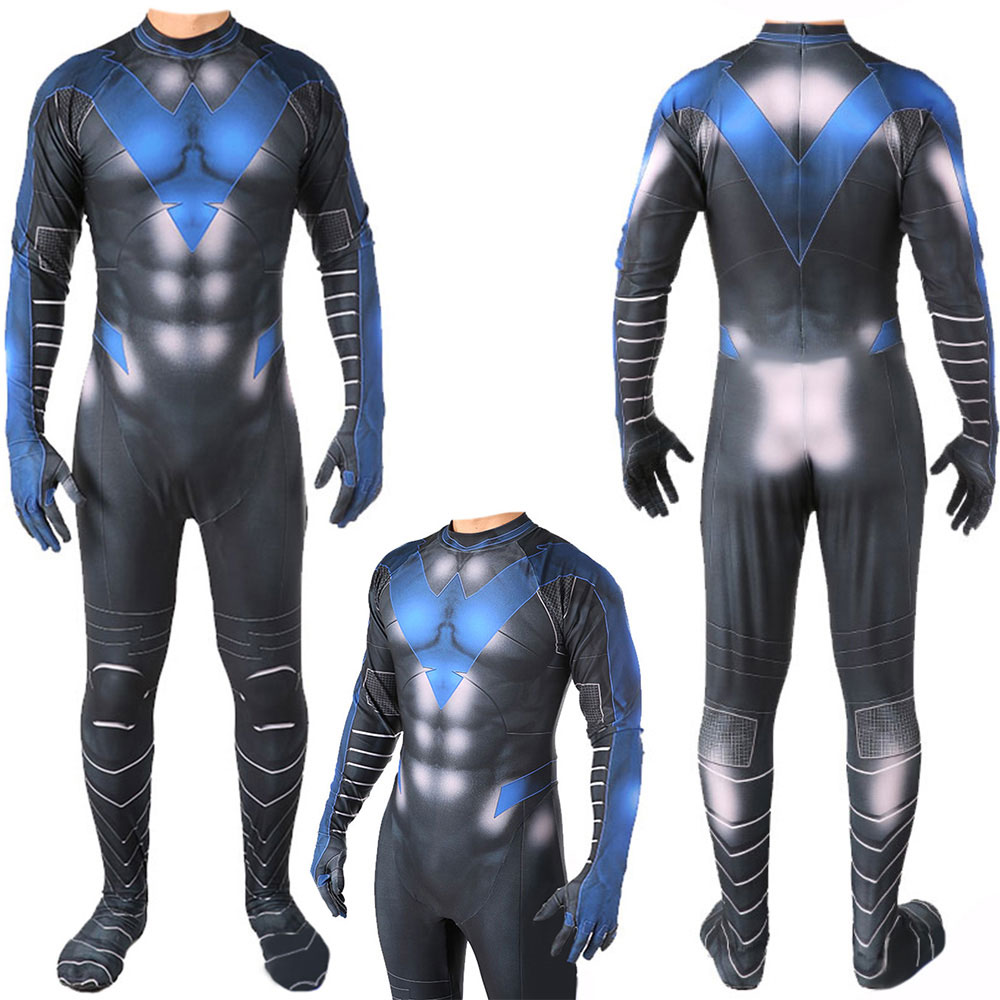 Nightwing Body Suit Cosplay Costume Adult Kids