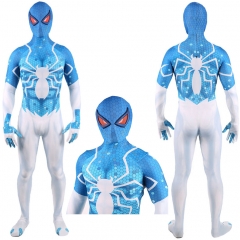 Digital Spiderman Cosplay Costume Adults Kids Blue White