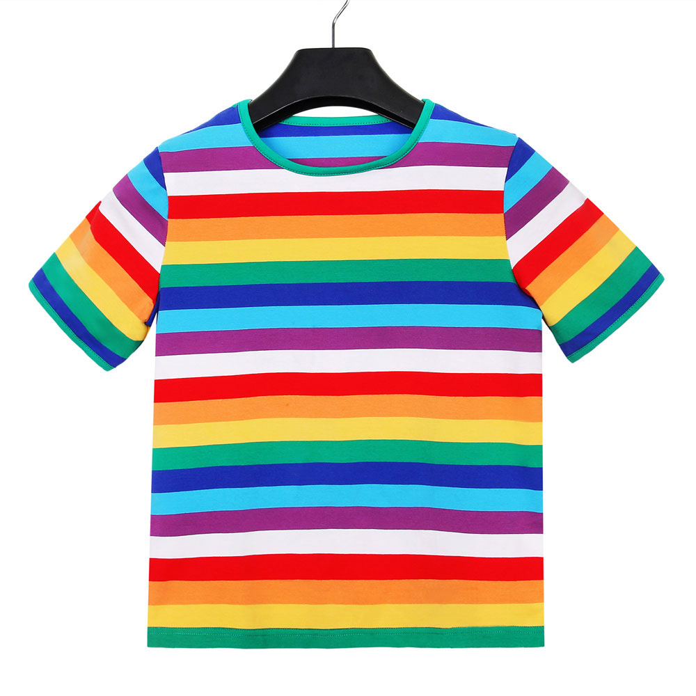 Kids Stranger Things 3 Will Byers Striped Rainbow T-Shirt