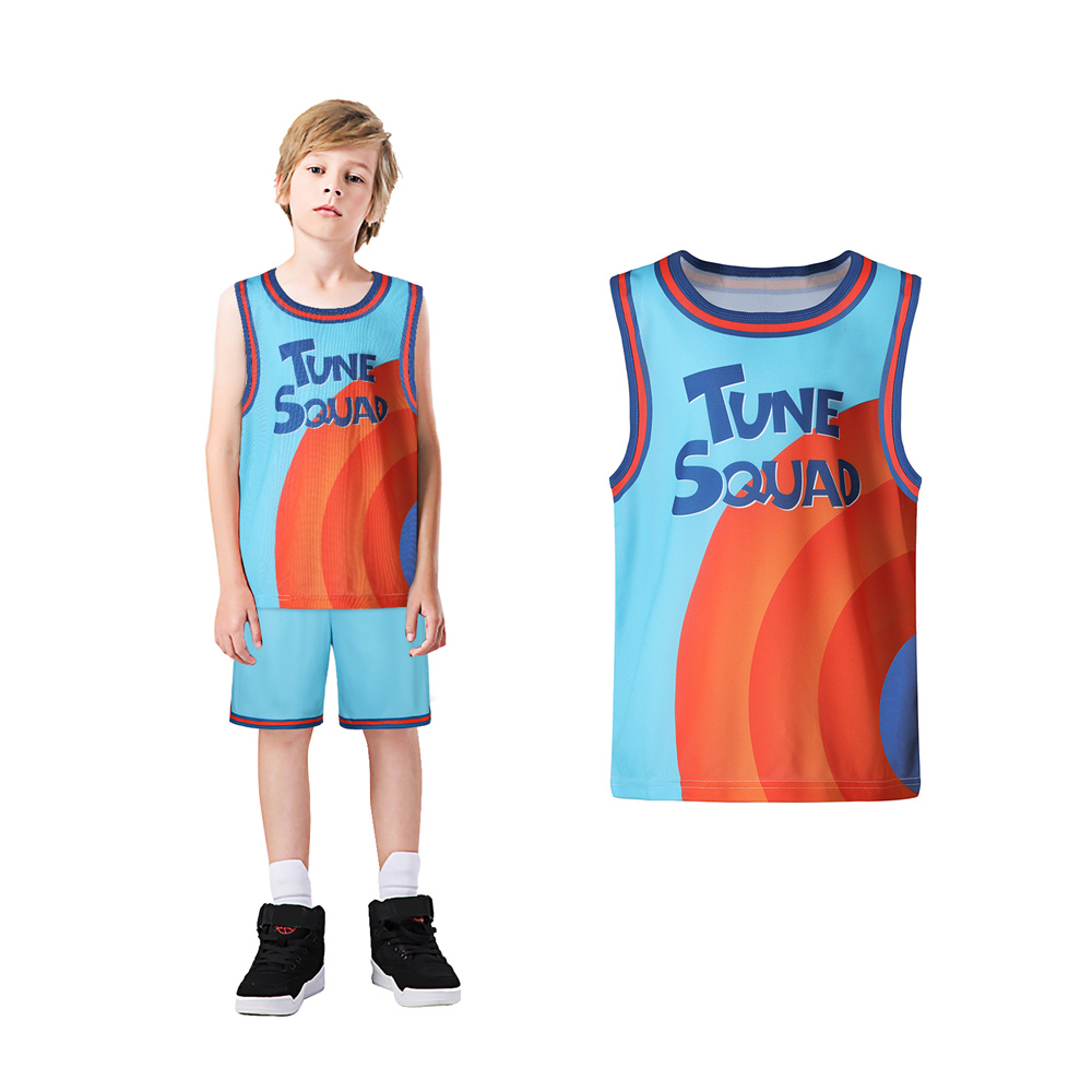 Lebron James Tune Squad Uniform Space Jam 2 New Legacy Basketball Jersey Costume 