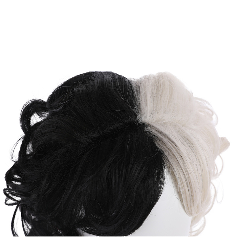 Cruella De Vil Emma Stone Cosplay Wig Style C