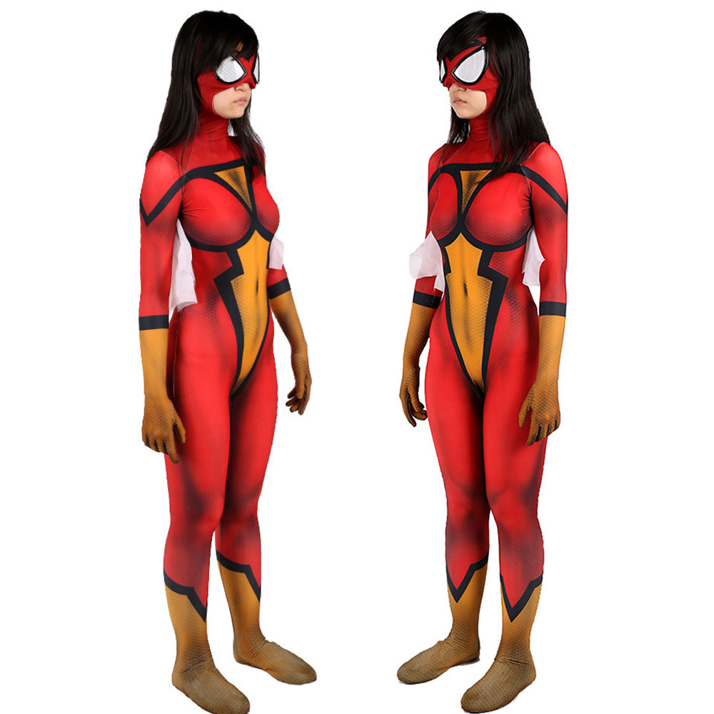 Spider-Woman Jessica Drew Cosplay Costume Adults Kids.