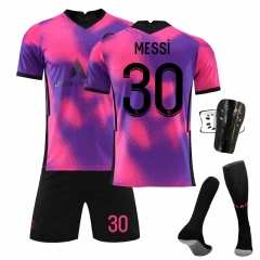 Paris Saint-Germain 2021/22 Vapor Match Fourth Purple Messi Football Shirt Adults Kids