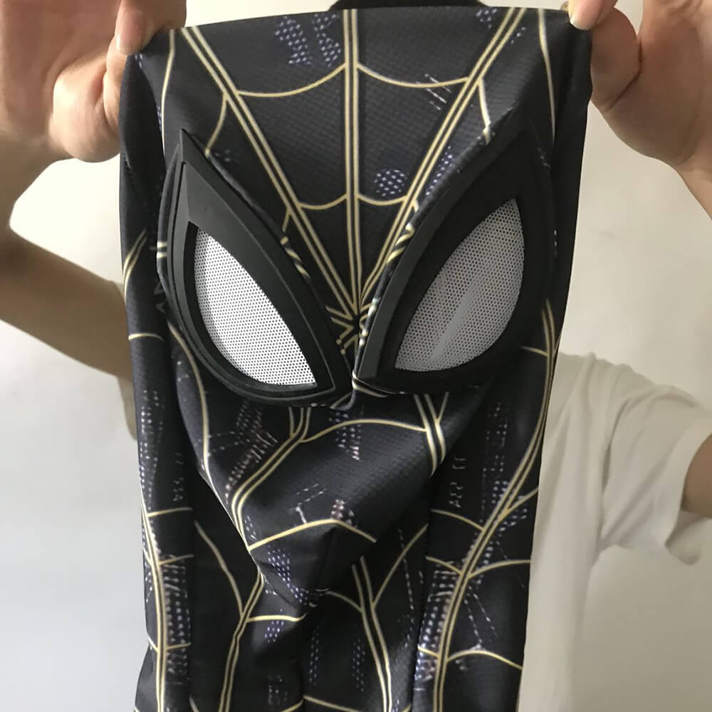 Spider-Man: No Way Home Black And Gold Suit Cosplay Adults Kids