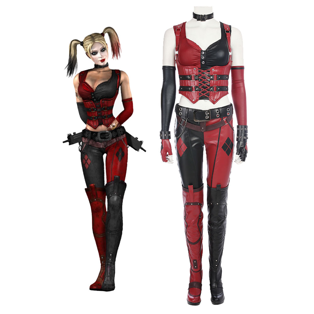 Batman Arkham City Harley Quinn Cosplay Costume 6493