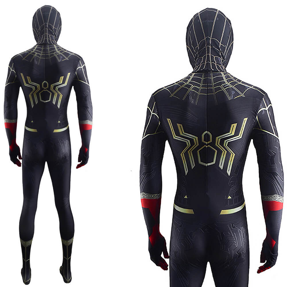 Spider-Man: No Way Home Black And Gold Suit Cosplay Adults Kids