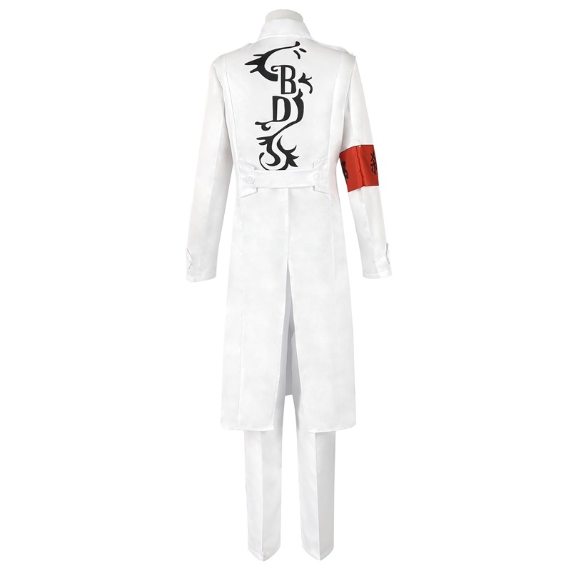 Tokyo Revengers Black Dragons White Uniform Cosplay Costume