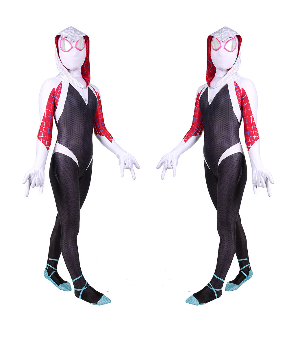 Spider-Man: Into the Spider-Verse Spider-Gwen Cosplay Costume Adults Kids
