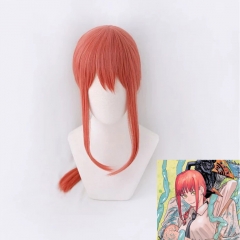 Anime Chainsaw Man Makima Wig Cosplay Accessory Red