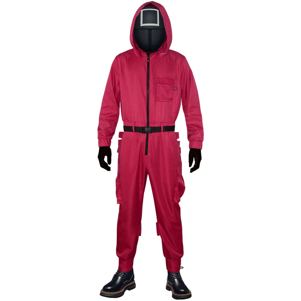 Squid Game Soldier Red Jumpsuit Cosplay Costume