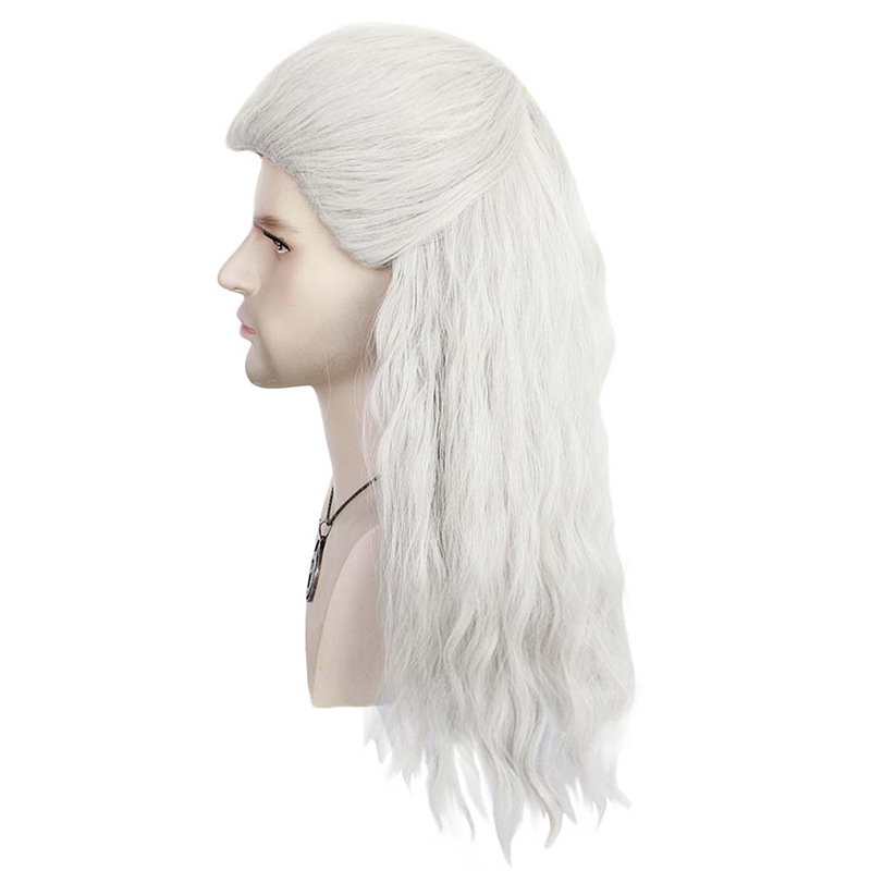The Witcher Geralt of Rivia Cosplay Wig Necklace