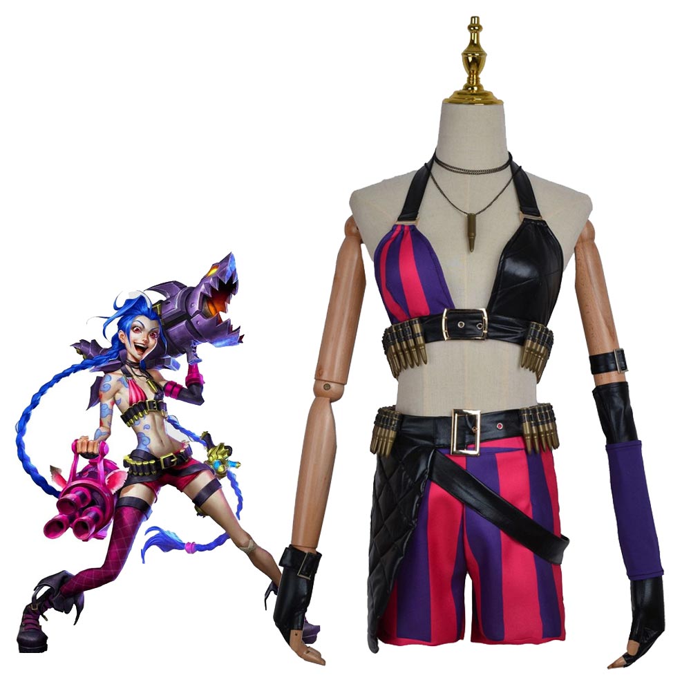 League of Legends LOL Jinx Cosplay Costume Style B
