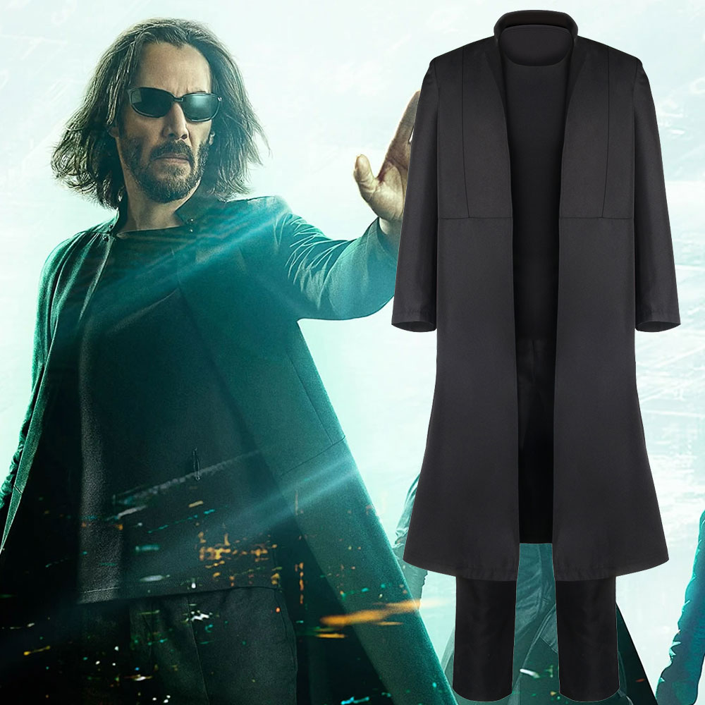 The Matrix Resurrections Thomas Anderson Neo The One Cosplay Costume
