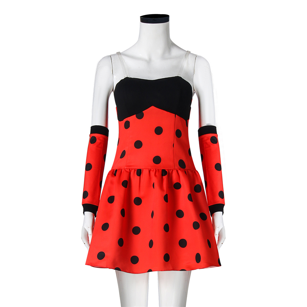 Miraculous Ladybug Marinette Party Dress with Cape