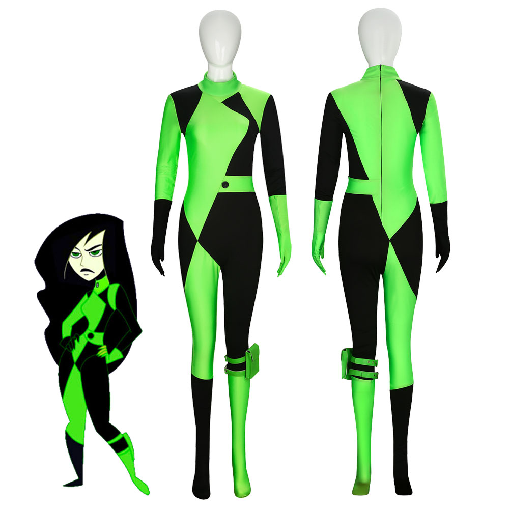Kim Possible Shego Green Halloween Cosplay Costume