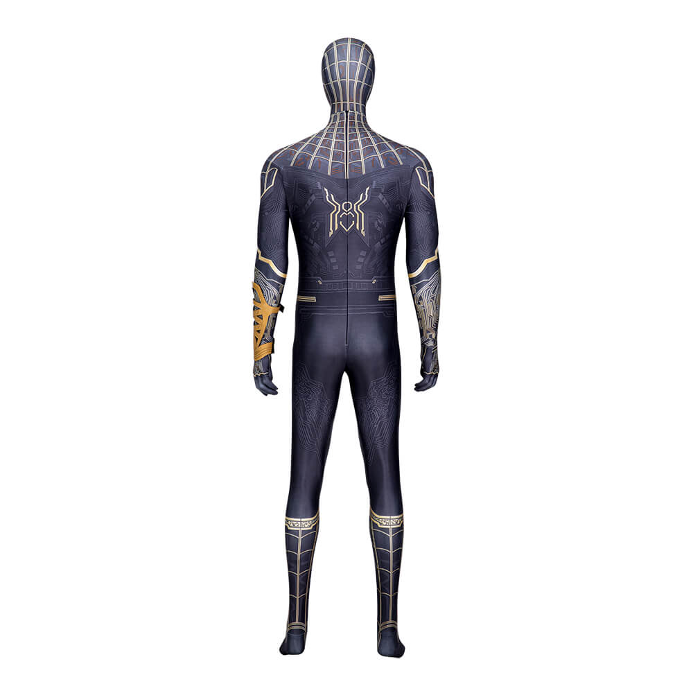 Spider-Man: No Way Home Peter Parker Black and Gold Cosplay Costume