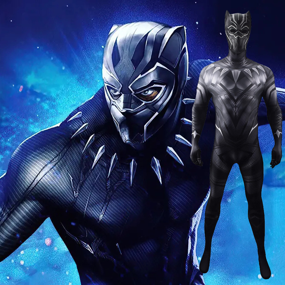 Black Panther 2 T'Challa Cosplay Costume Adult Kids Wakanda Forever Bodysuit