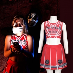 Deinfluencer Costume Devils 666 Cheerleader Red Cosplay Dress