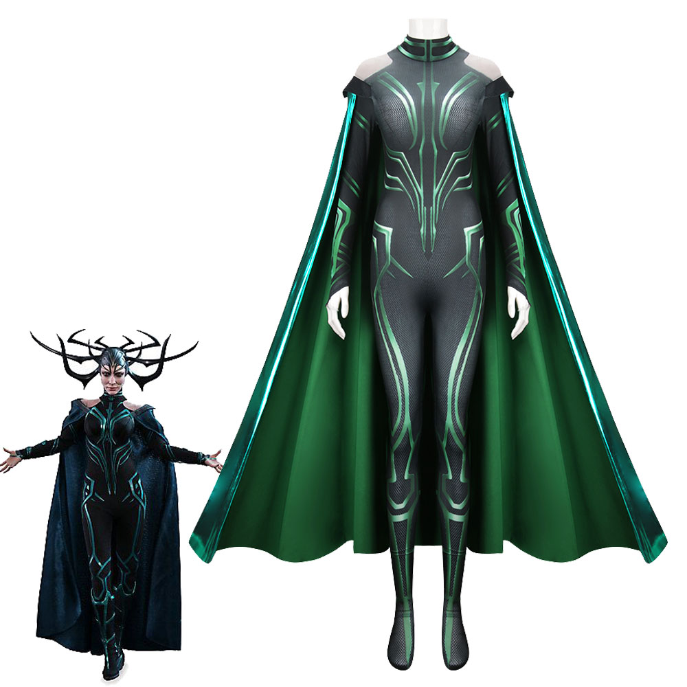 New Hela Costume Thor Ragnarok The Goddess of Death Cosplay Jumpsuit Outfits-Takerlama