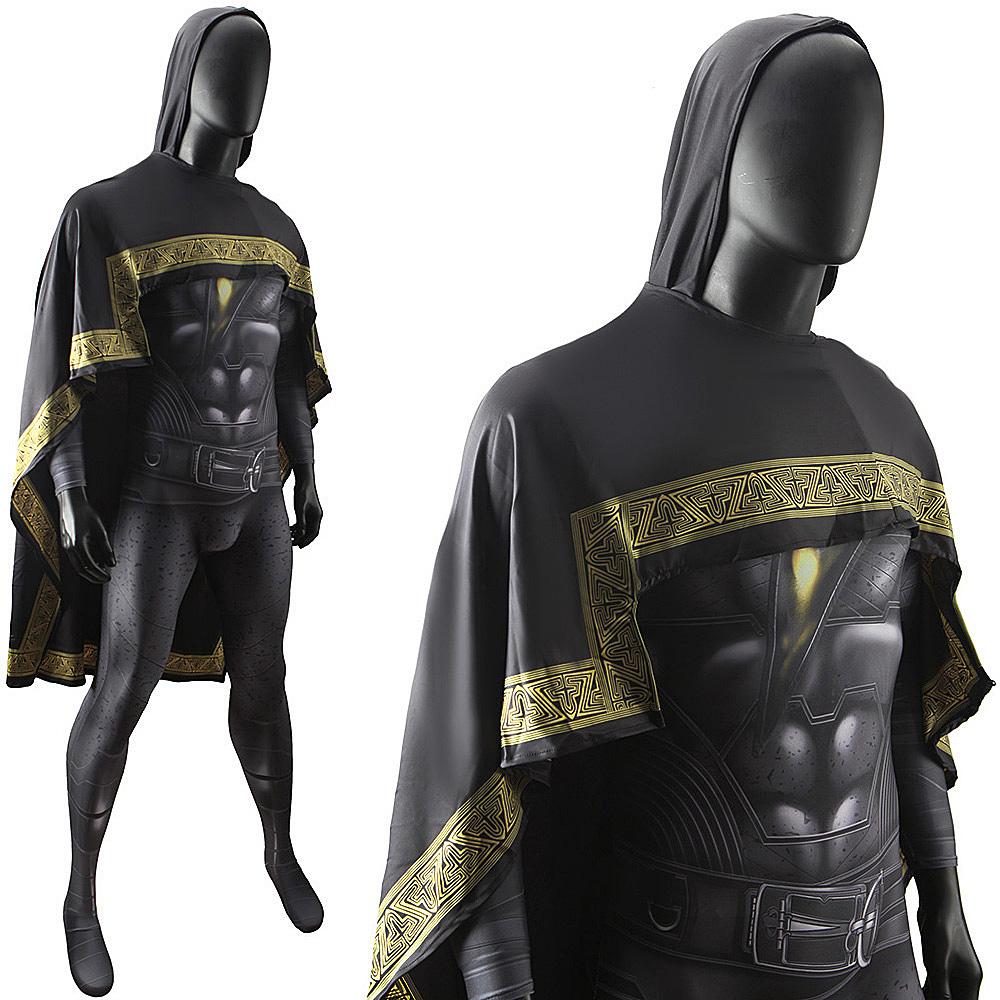 DC Black Adam 2022 Costume Men Teth-Adam Cloak Cape Jumpsuit Takerlama