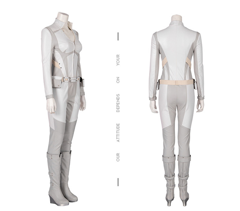 DC White Canary Cosplay Costume Jumpsuit Boots Legends Of Tomorrow Outfits-Takerlama