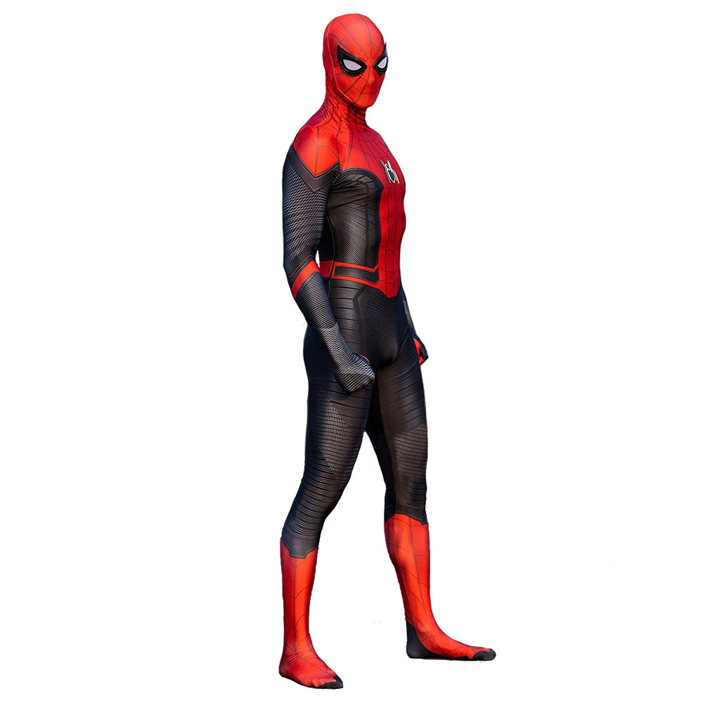 Spiderman Far From Home Costume Tom Holland Superhero Peter Parker Cosplay Jumpsuit-Takerlama