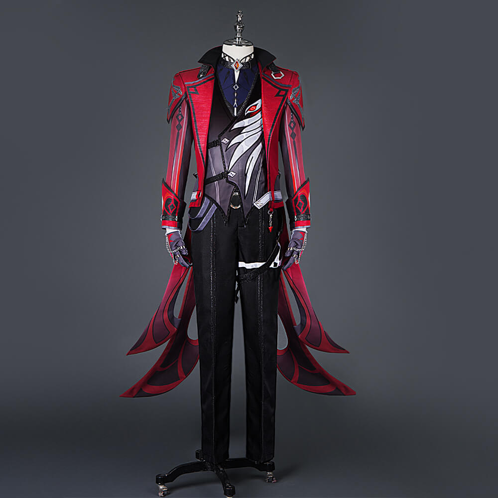 Genshin impact Diluc Cosplay Costume Red Dead of Night Outfits