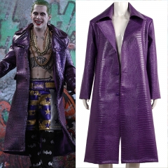 Jared Leto Joker Purple Jacket Suicide Squad Purple Long Cosplay Coat