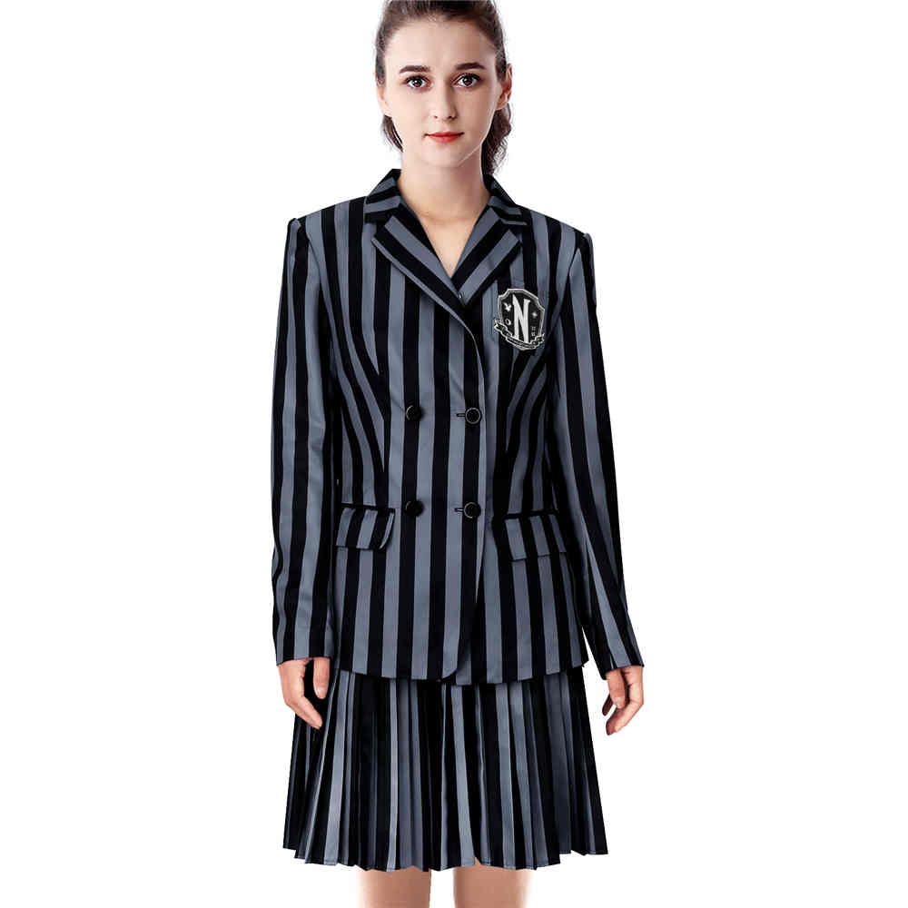 Wednesday Addams Nevermore Academy Black School Uniform-The Addams ...