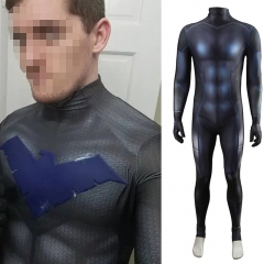 Men Nightwing Costume Titans Richard Grayson Cosplay Muscle Suit