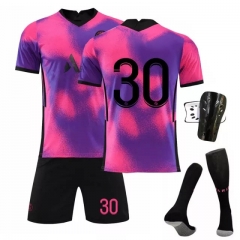 Paris Saint-Germain Jersey 2021/22 Vapor Match Fourth Purple Messi Football Shirt Adults Kids