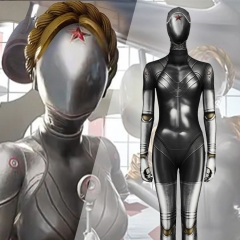 Atomic Heart Ballerina Twins Jumpsuit Mask Female Robot Cosplay Costume