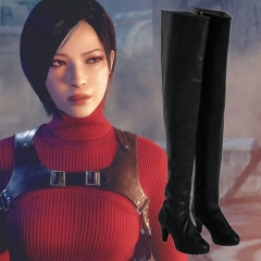 Resident Evil IV 4 Remake Ada Wong Cosplay Boots Black Shoes